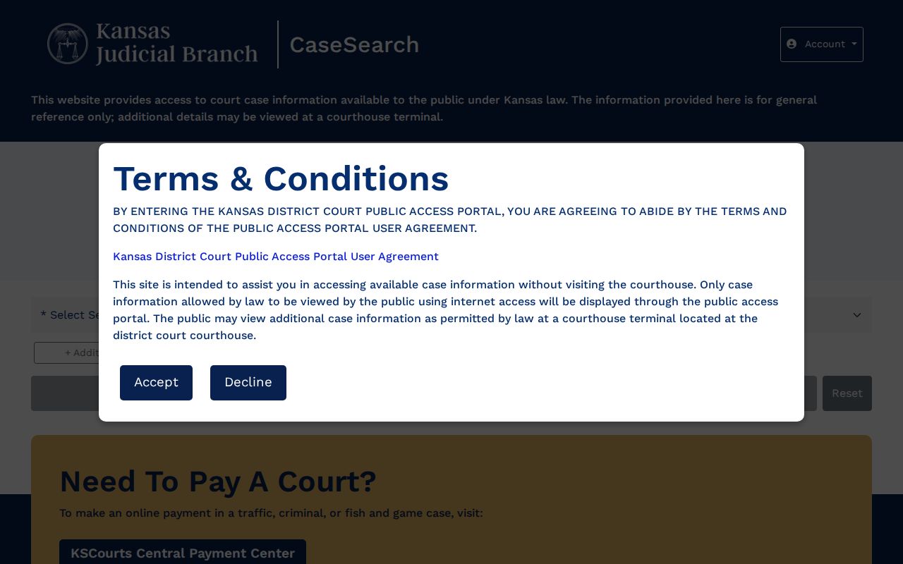 Smith County release record case search controls